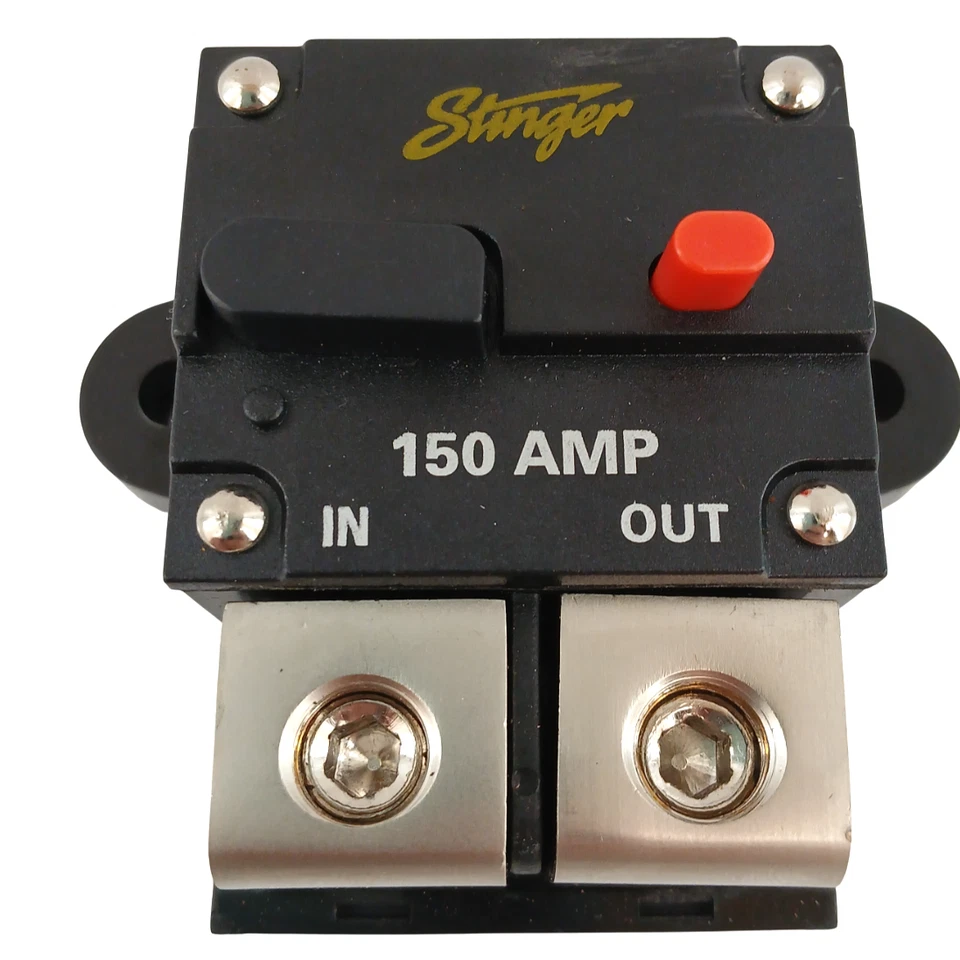 Stinger 150 AMP Circuit Breaker Car Audio Inline Fuse Manual Reset 12V DC Power - Image 3 of 4