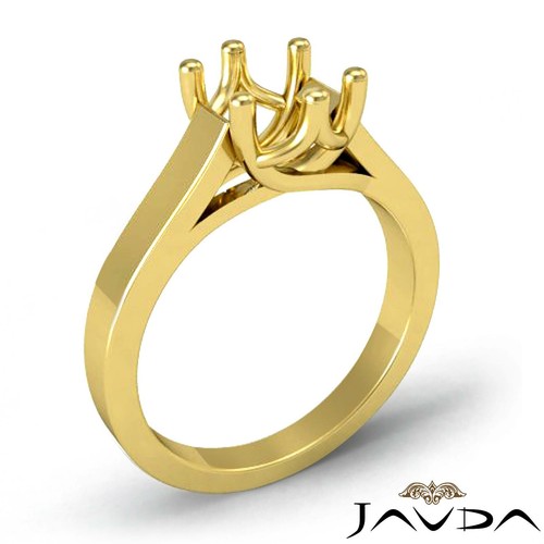 4.5g. Classic 6 Prong Cathedral Solitaire Trellis Set Engagement Ring Semi Mount - Picture 6 of 30