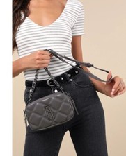 STEVE MADDEN BDaisy quilted faux-leather small crossbody bag - Dark green