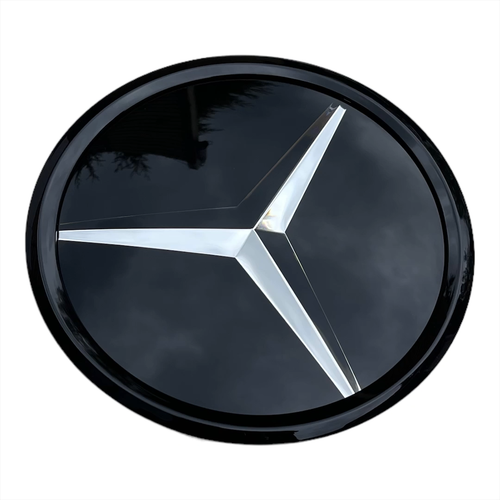 Mercedes Front Grill Badge Mirror Chrome Black A2058806406 W205 A B C GLK SLK - Video 1 of 1