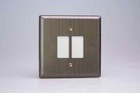 Varilight XYPGY2.AB Urban Antique Brass 2 Gang Grid Plate (Single Plate)