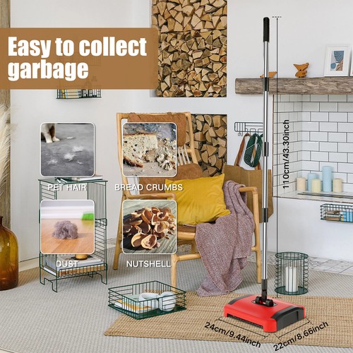 Carpet Floor Sweeper With Horsehair Manual Carpet Sweeper Cleaner