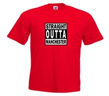 Manchester T-Shirt Straight Outta Football Fan Supporter Unisex Adult Cotton