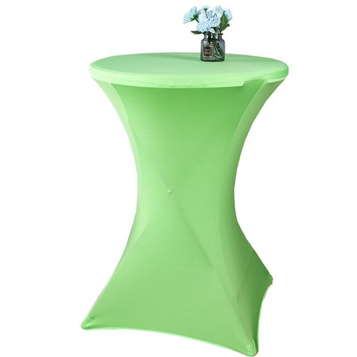 23/27/31inch Cocktail Round Table Cover Four-Way Tight Fitted Stretch Tablecloth - Bild 29 von 40