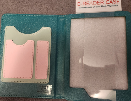 E-reader Case Compatible With 6.8” Kindle Paperwhite Green/ Pink/ Blue Stripes - Photo 5/6