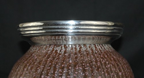 Daum Nancy Jugendstil Glasvasenschüssel. Sterlingsilber 916 - Bild 3 von 16