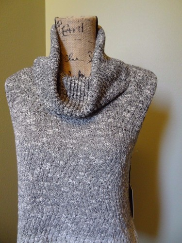 Neu mit Etikett Simply Vera Wang Wasserfallausschnitt Pullover, ombre hellgrau, Damen L Large * - Bild 2 von 6