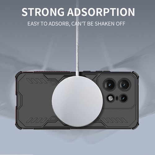 For Motorola Edge 50 Pro, Shockproof 4 Airbags Hybrid Armor Magnetic Case Cover - 第 5/17 張圖片