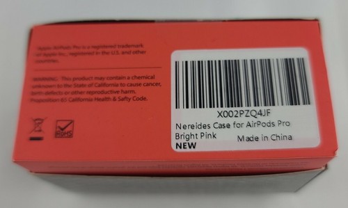 Nereides Case for AirPods Pro - Bright Pink--Protective Cover With Keychain - Picture 2 of 7