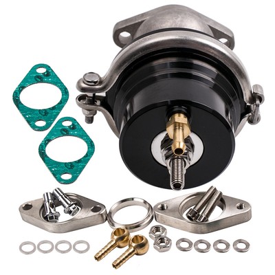 38mm Turbocharger Manifold 8Psi External Wastegate Kit Black Universal