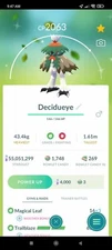 Pokemon Shiny Hisuian Decidueye GO -TRA'DE 20k Or 1 Mill Dust- Read Description