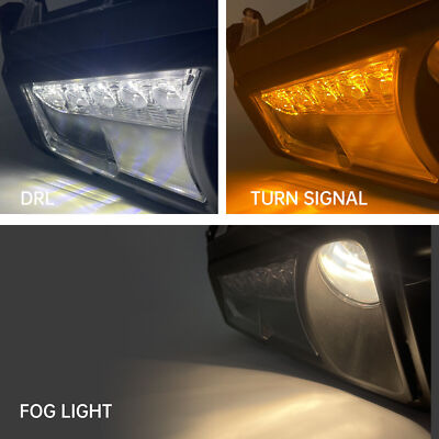 1Pair For 2019 2000-2021 Toyota Hiace LED Fog Lights Front