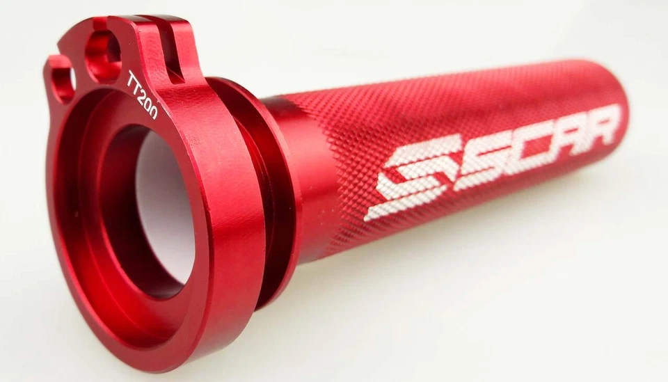 HONDA CRF 250 450 X CRF250R CRF450R RED ALUMINIUM THROTTLE GAS TUBE - Image 2 of 2