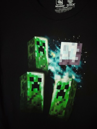 Camiseta Mojang JInx Minecraft Mediana M Manga Corta Creeperx3 Jinx Negra - Imagen 2 de 10