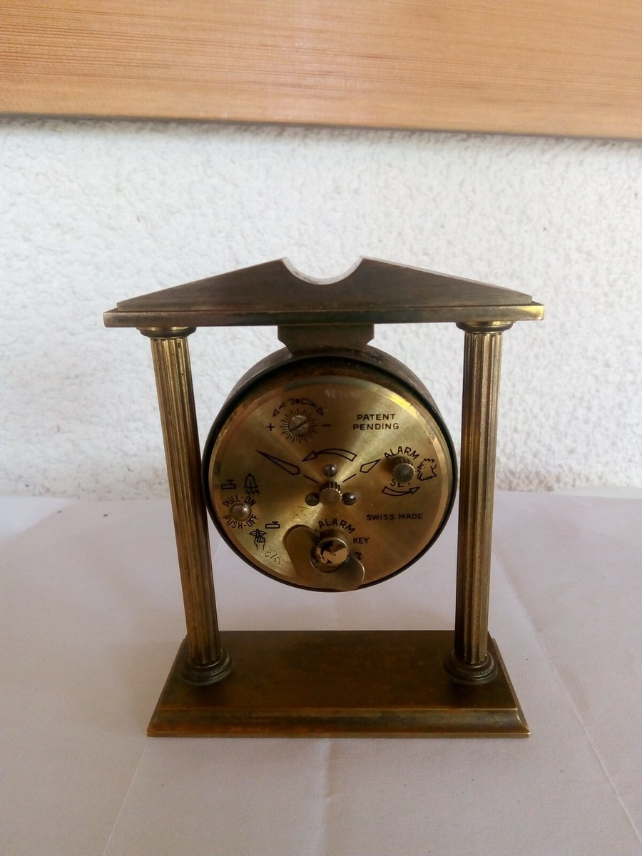 Réveil de bureau vintage Uti Swiza - Mouvement mécanique 8 jours - France