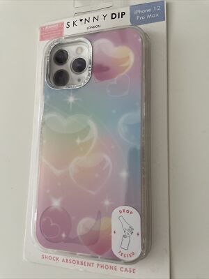 Skinny Dip iphone 12 pro max case Bubble Heart Shockproof NEW
