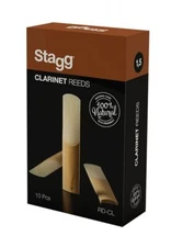 Stagg Box of 10 Bb Clarinet Reeds, 1.5 Hardness, 100% Natural #RD-CL1.5