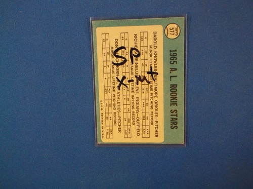1965 Topps Baseball # 577 AL Rookie Stars SP EX-MT - Picture 2 of 2