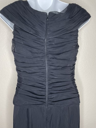 Alex Evenings Damen schwarzes gerafftes Kleid langes Kleid Gr. 6 Event Hochzeit - Bild 9 von 10