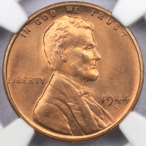 1944-S 1c Lincoln Wheat Cent - NGC MS 67 RD