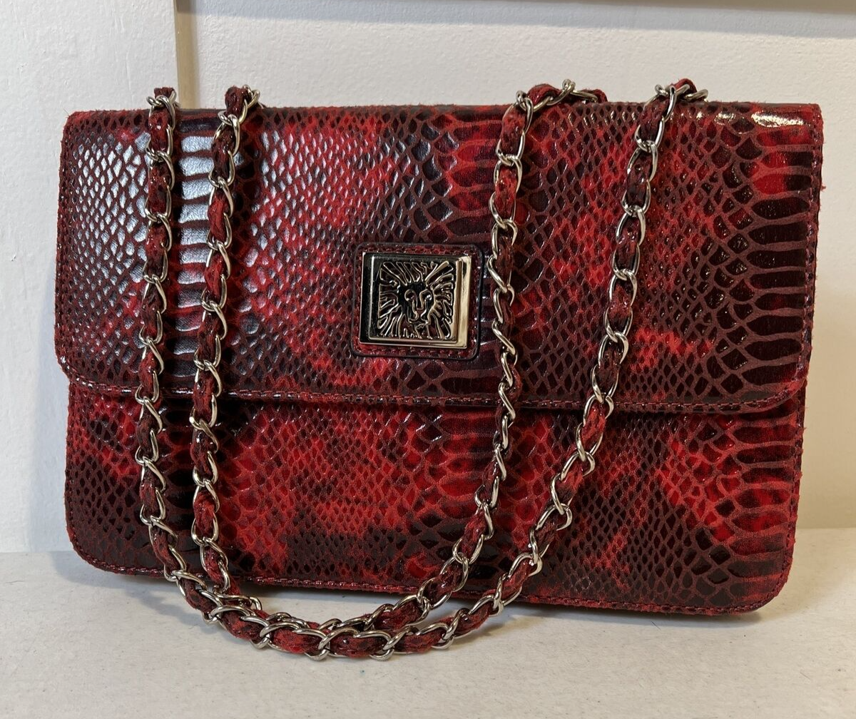 Handbag Clearance Anne Klein Snakeskin Bag 1980s Vintage Anne