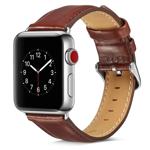 Genuine Cowhide Leather Band for Apple Watch 11 10 9 8 7 SE 44/41/45/42/46/49mm - Picture 38 of 43