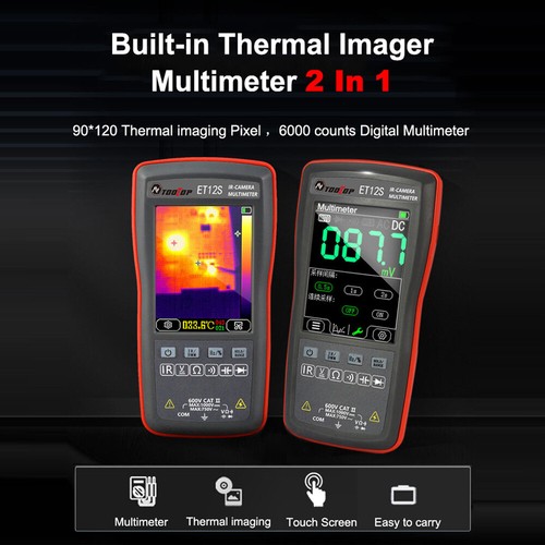 2in1 Digital Multimeter 2.8inch Color Display 90*120 Thermal N5L8 - Picture 3 of 12
