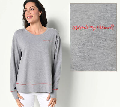 Studio Park x Kerstin Lindquist Priorities Sweater Heather Grey M New