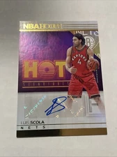 2016-17 LUIS SCOLA PANINI NBA HOOPS #41 HOT SIGNATURES AUTO SP CARD RAPTORS NETS