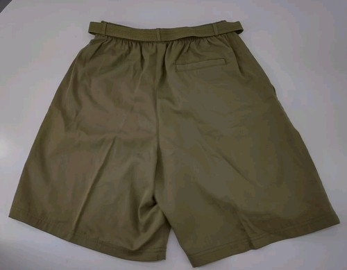 NWT Jenny Buchanan Pull On Shorts Size M Elastic Waist Belted Green Pockets - Picture 4 of 7