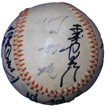 Japan Giants Signed Baseball Kawakami, Nagashima, Oh & More 1960s