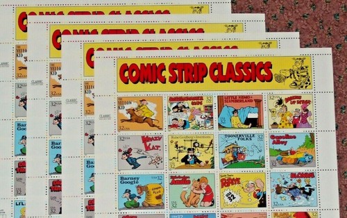 Four Sheets x 20 = 80 of COMIC STRIP CLASSICS 32¢ US Postage Stamps. USA Sc 3000 - Picture 3 of 7