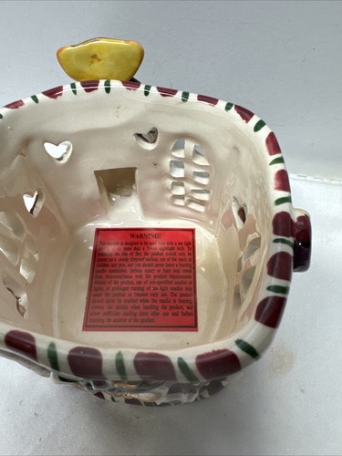 2002 Blue Sky Heather Goldminc Gingerbread Man House Candle Holder Tealight - Picture 7 of 10