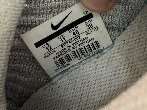 Nike Flight Bonafide Cool Grey 2017 talla 12 para hombre 917742-002 espalda con cremallera - Imagen 8 de 8