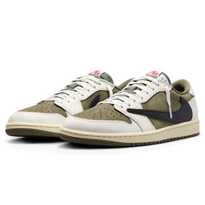 Travis Scott x Air Jordan 1 Low OG Medium Olive | eBay UK