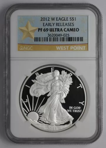 2012 W $1 American Silver Eagle Early Releases NGC PF 69 Ultra Cameo
