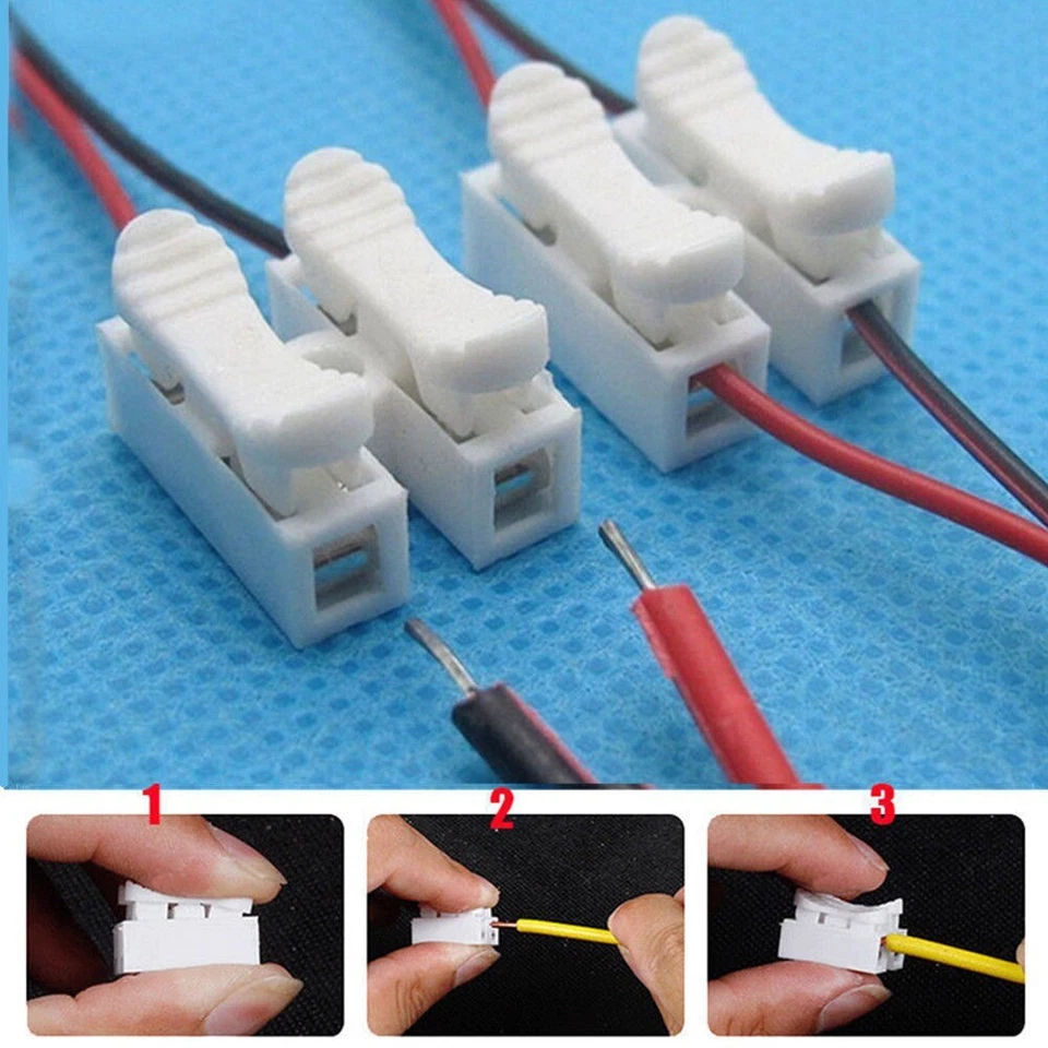 30/60/90/150PCS Quick Splice Lock Wire Connectors Electrical cable Terminal CH-2 - Image 3 of 4