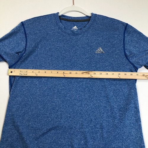 Adidas T Shirt Men’s Large Blue Short Sleeve Crewneck Stretch Activewear Gym Tee - Picture 9 of 13