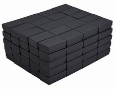 JPB Matte Black Cotton Filled Jewelry Box 21 Case of 100 2.5 inches x 1.5 ...