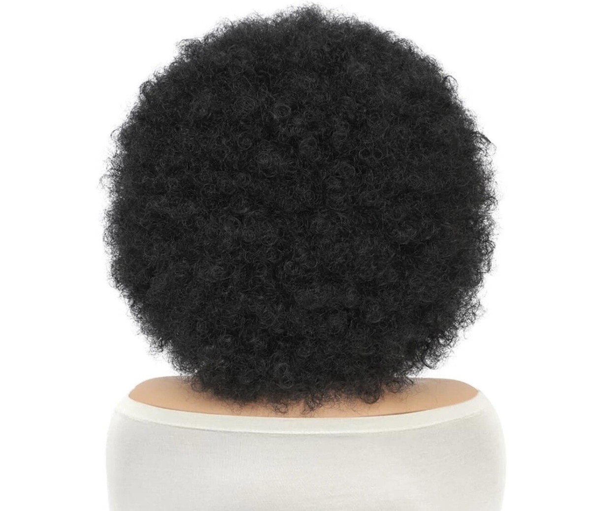 Perruque Afro Synthétique Courte Bouclée Noire - Touffue Avec Bonnet Inclus | Pour Femme, Neuf Sans Étiquette