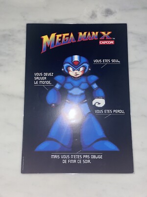 Plan Média Publicitaire Dépliant Vente Représentant Super Nintendo Megaman X