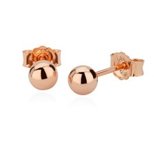 Paar Kugelstecker Ohrstecker 585 14 Karat Rotgold Rosegold Damen Kugel Ohrringe