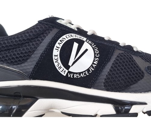 Versace Couture Scarpe Sneakers Uomo Nabas Bottom 75YA3S01 Nere - Picture 6 of 7