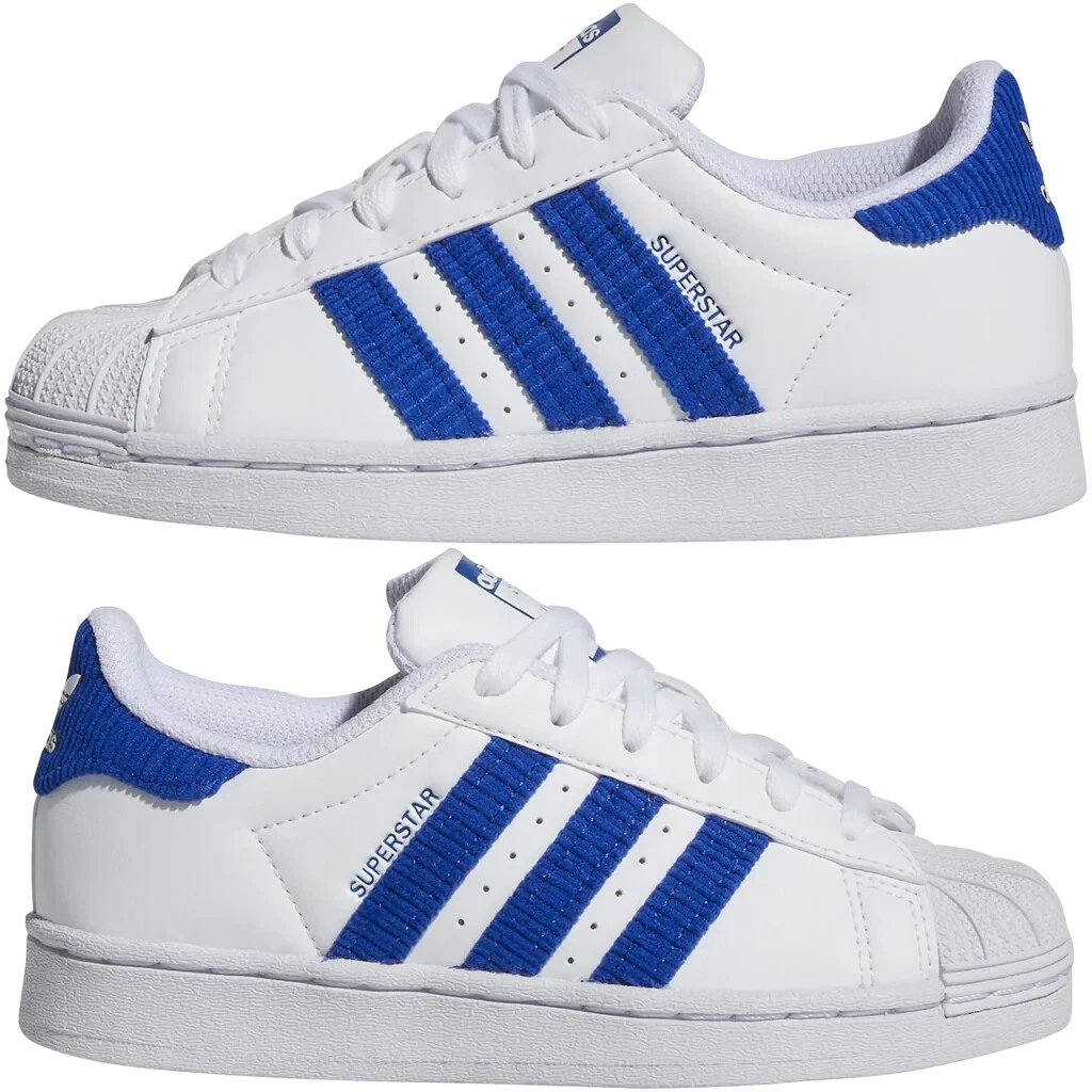 Adidas Superstar C GV7952 UNISEX KIDS TRAINERS White Blue White UK