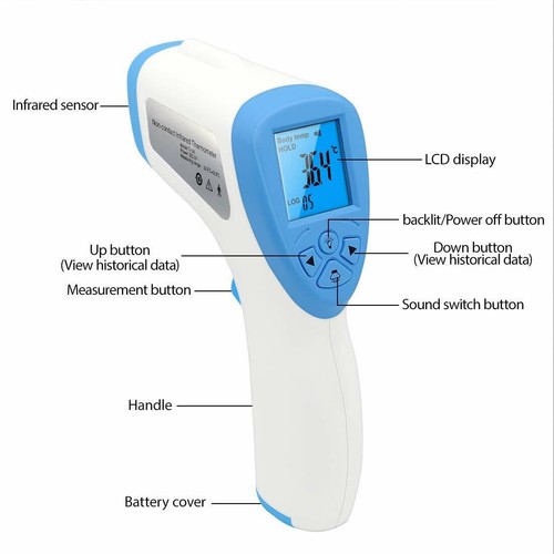 Infrared Forehead Thermometer Gun,Non-Contact Accurate Digital Thermome - Picture 2 of 6