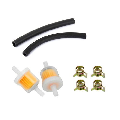 1Set Fuel Petrol Inline Hose Pipe with Clips Quad Gas Liquid Oil Filter Pipe - Picture 5 of 12