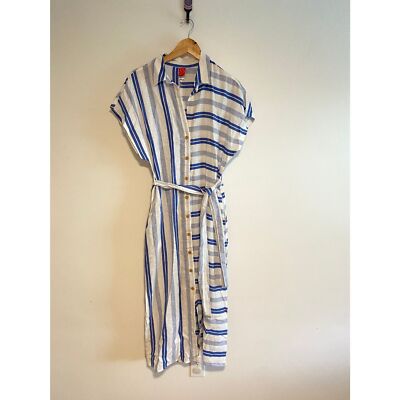NWOT Red Carter Linen Belted Waist Maxi Dress with POCKETS | eBay