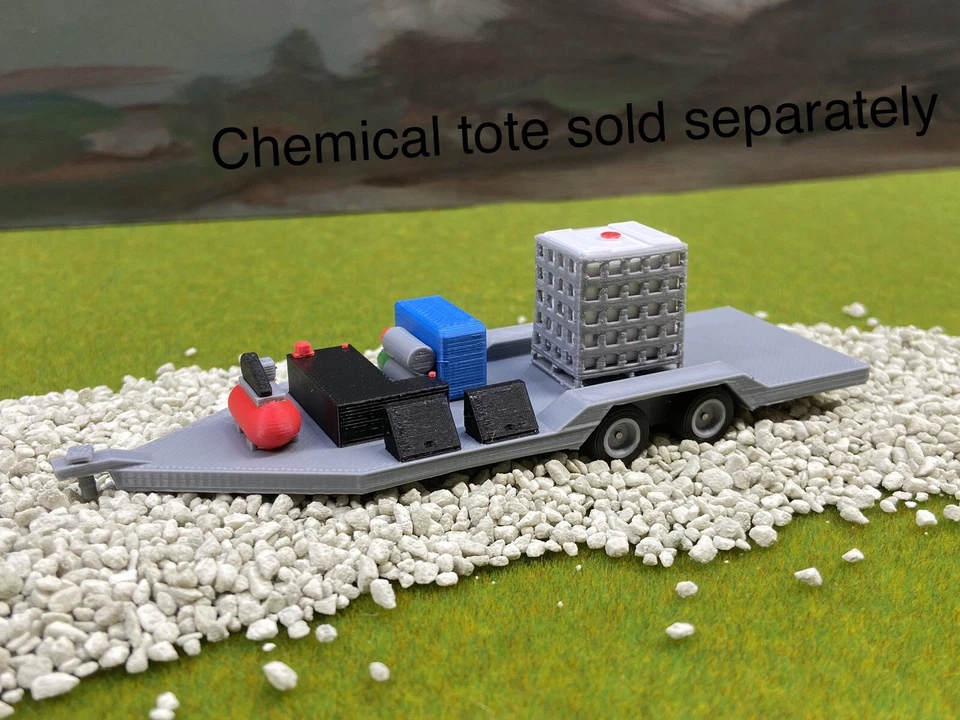 1:64 Scale Farm Trailer For Pickup Truck Welder Toolbox Diesel Tank Compressor - Image 4 of 4