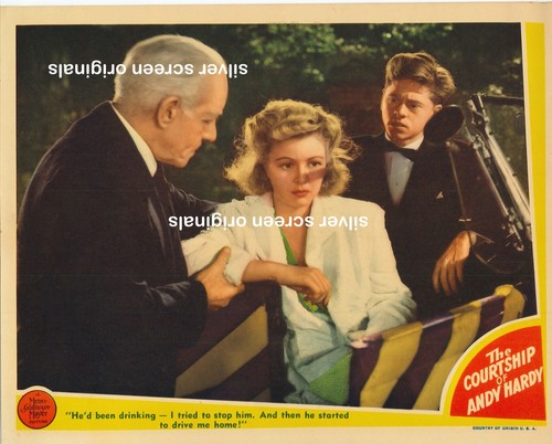 Courtship of Andy Hardy 2x Original US Lobby Cards Mickey Rooney Donna Reed 1942 - Picture 3 of 6