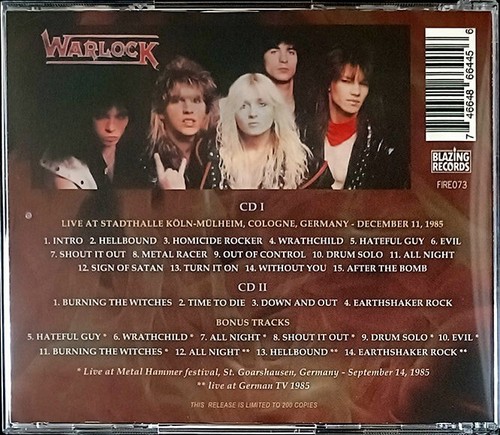 WARLOCK Alive & Out Of Control 2xCD *NEW!* Doro,Chastain,Accept,HeavyMetalQueen - Picture 2 of 6